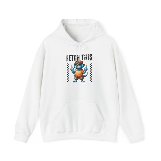Playful Cartoon Hoodie - Fetch This Design, Unisex Sweatshirt, Cozy Casual Wear, Gift for Animal Lovers, Fun Streetwear