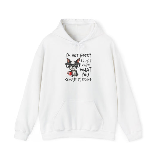 Funny Cat Sweatshirt | I'm Not Bossy, Gift for Cat Lovers, Cozy Hooded Sweater, Casual Wear, Perfect for Birthdays, Pet Owners