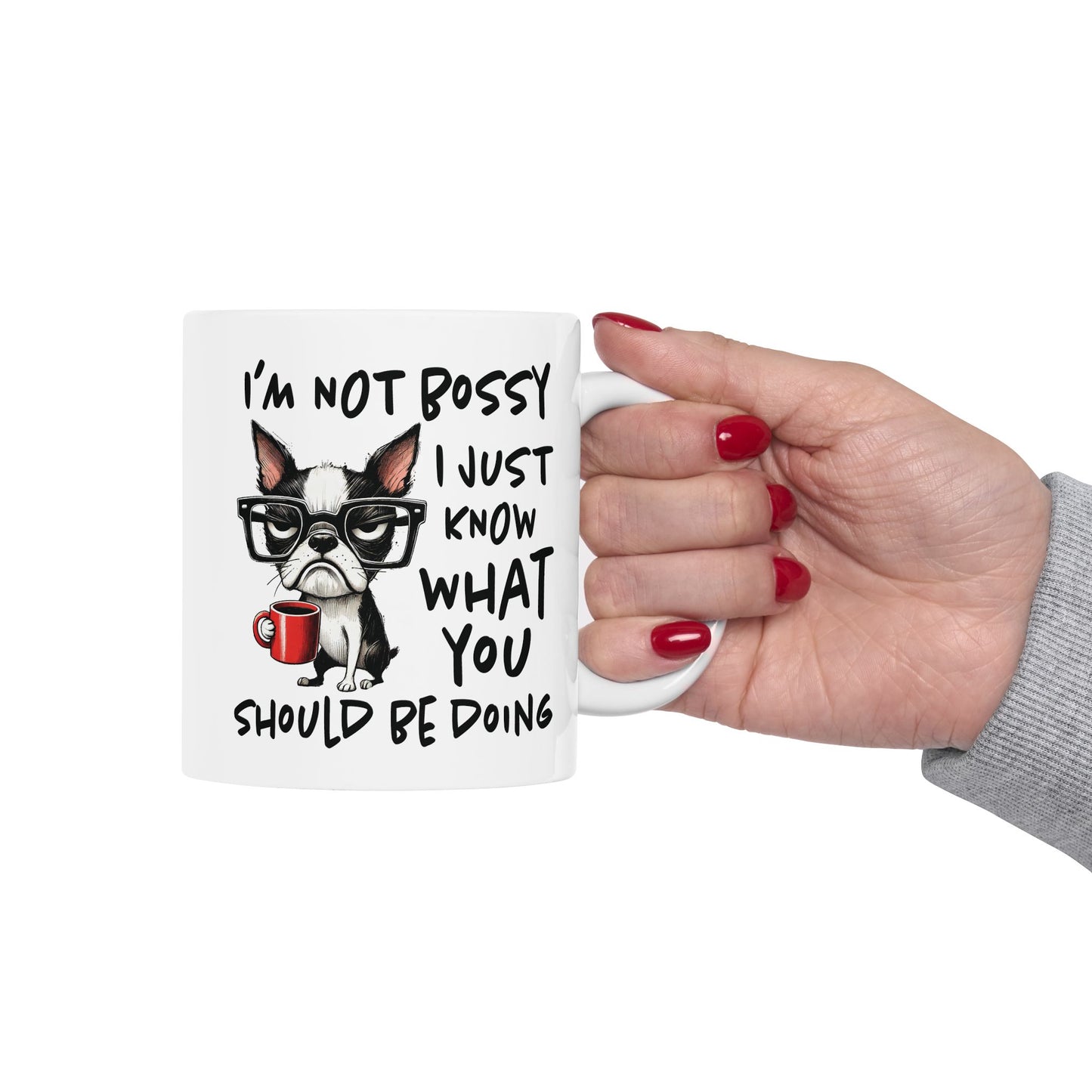 Mug with Funny Dog Design, Gift for Dog Lovers, Coffee Mug, Funny Quote Mug, Humorous Pet Lover Gift, Ceramic Cup