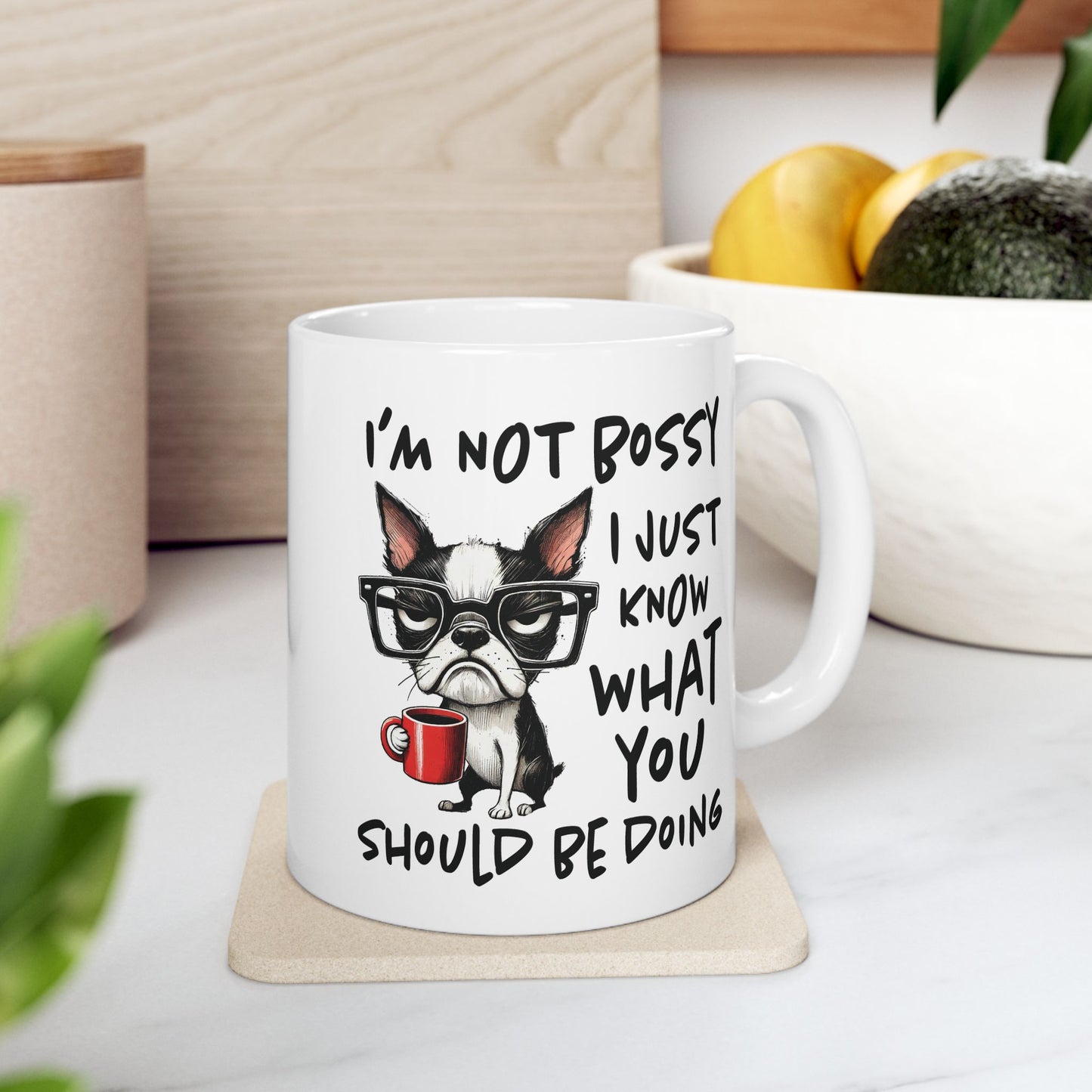 Mug with Funny Dog Design, Gift for Dog Lovers, Coffee Mug, Funny Quote Mug, Humorous Pet Lover Gift, Ceramic Cup